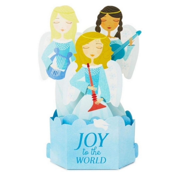 HALLMARK Christmas 8 Pop Up Dimensional Greeting Cards Angels - Picture 4 of 8
